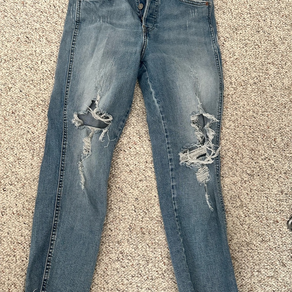 Divided Blue Distressed Skinny Jeans
